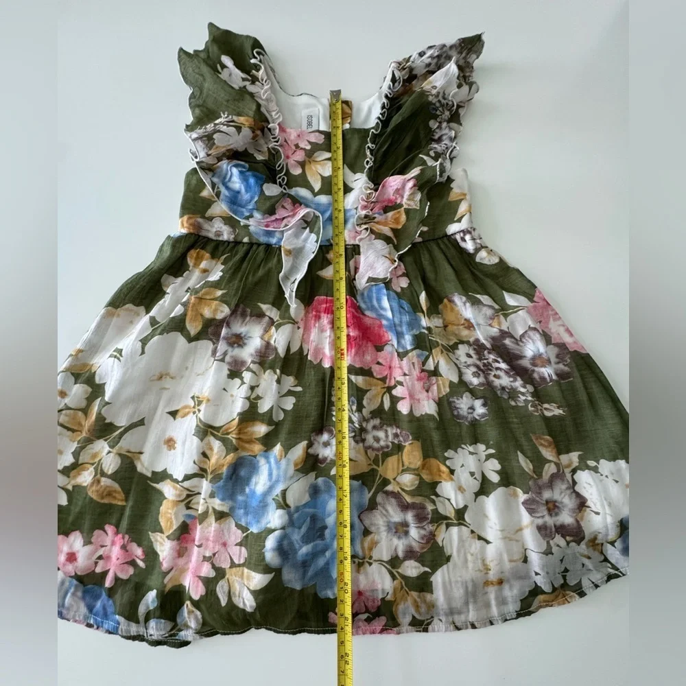 Isobella & Chloe Green Sundress with Flutter Sleeves Size 5